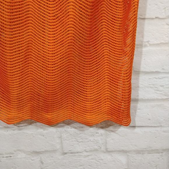 ML Keepsake The Label Orange Think Twice Scallop Modern Midi Pencil Skirt NWT S - Picture 4 of 7